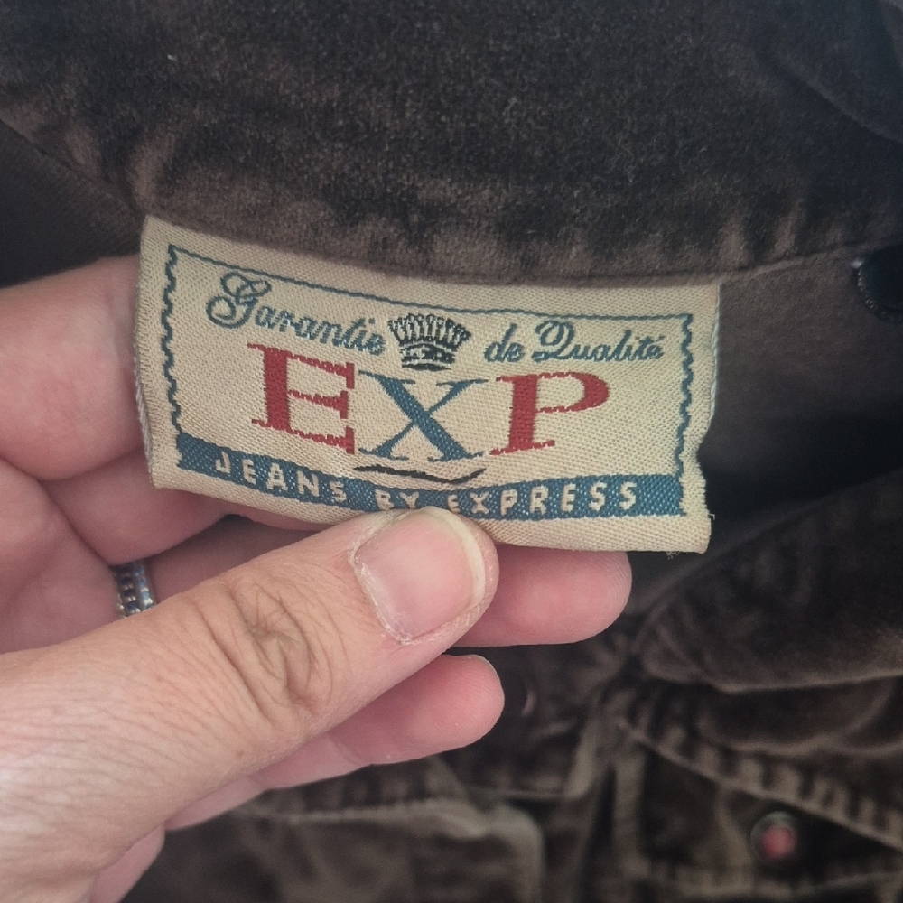 Vintage Express Brown Corduroy Jean Jacket - Picture 2 of 5